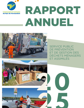Couverture du rapport d'activité du service des déchets ménagers 2025