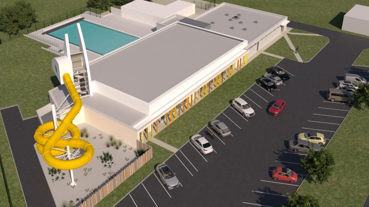Vue 3D du projet de rénovation de la piscine 