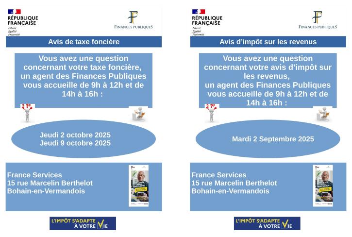 Permanences DGFiP rentrée 2025