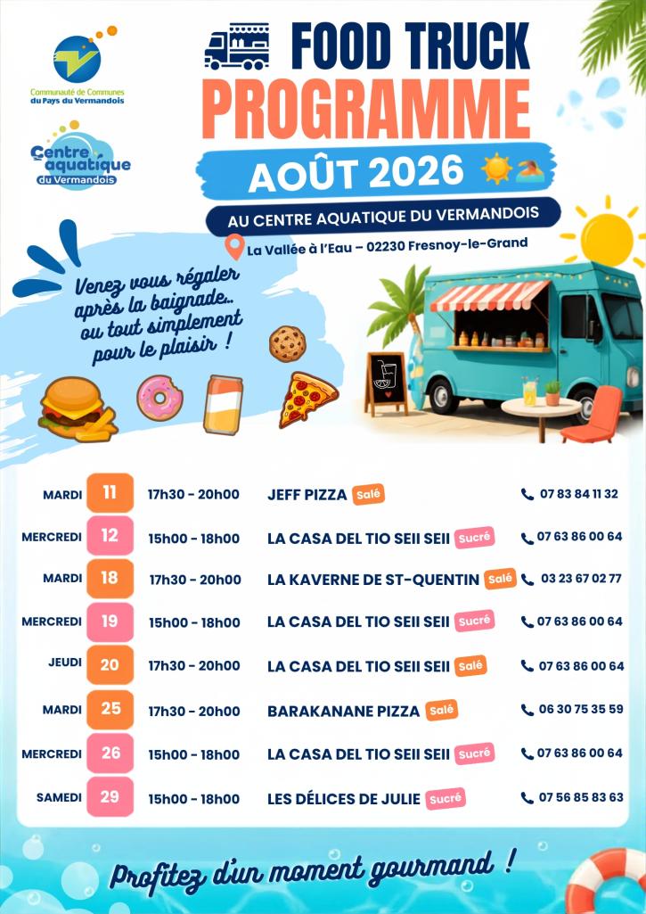 Affiche Food truck août 2026
